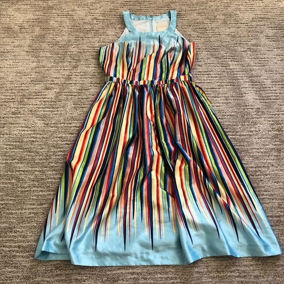 Modcloth rainbow what’s the zeal high neck dress size small - Picture 2 of 6